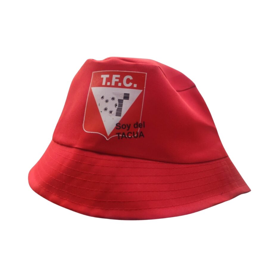 Gorro tipo playero rojo (bucket hat)
